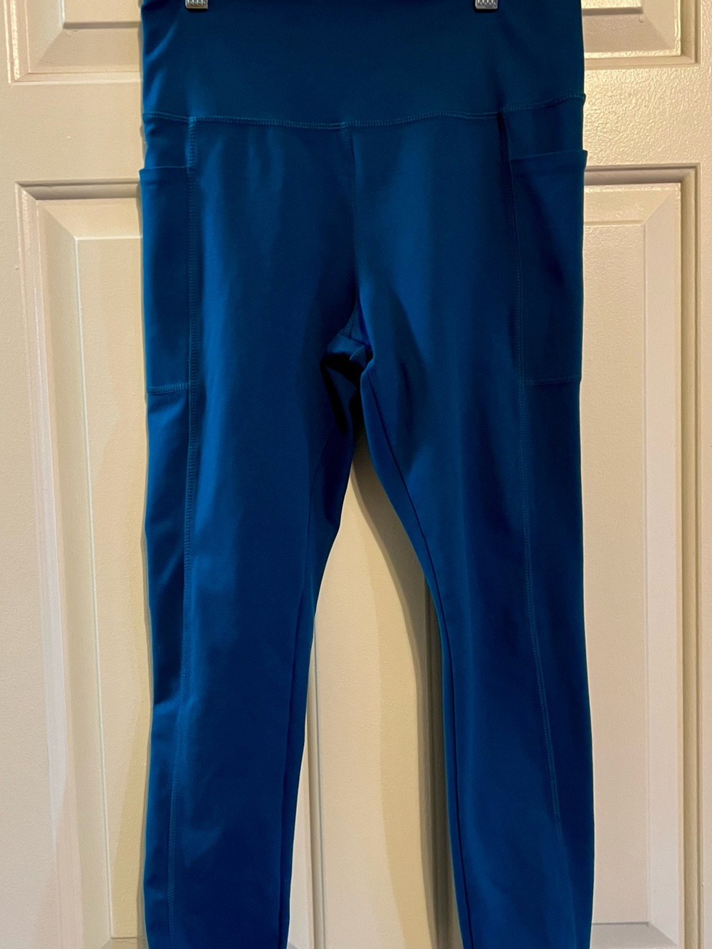Danskin Cobalt Blue High Waisted Athletic Leggings with Side Pockets - Size M